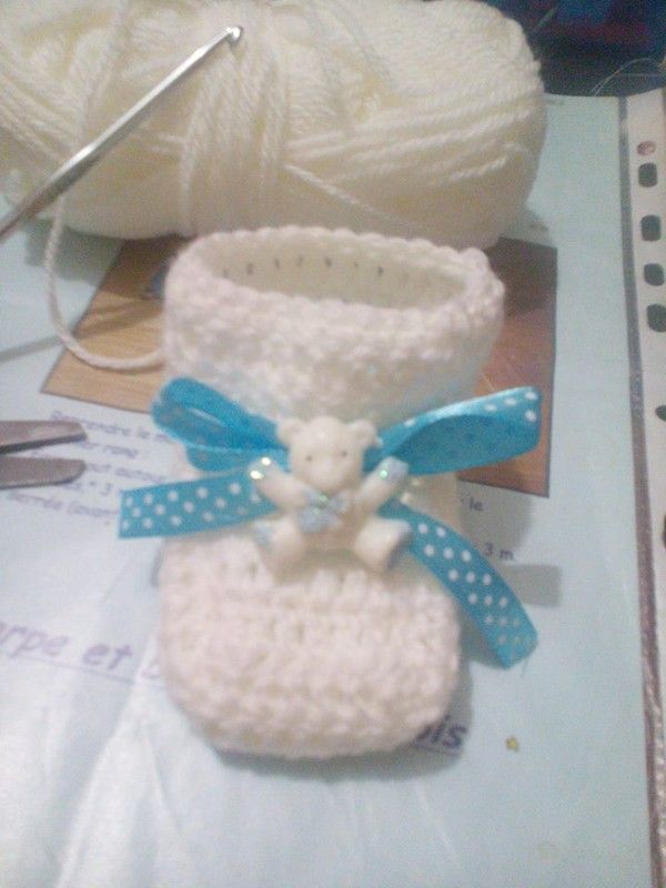 chausson bapteme garcon